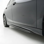 Side view of a  BMW 3 Series G20 Side Skirts for M-Sport on a white background with 'LD' logo.