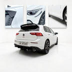 Body Kit V.1 für Volkswagen Golf GTI MK8, V1 Heckspoiler, Heckdiffusor, Heckscheibenspoiler, Seitenschweller und Canards | Lur Design